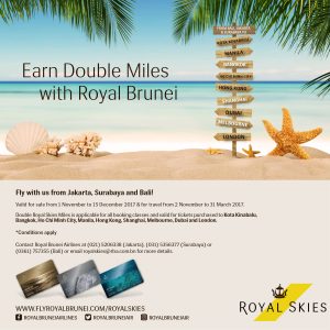 Royal Brunei Special Year End Fares and Double Miles Program
