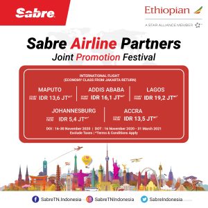 Ethiopian Airlines & Sabre Joint Promotion Festival Periode November 2020
