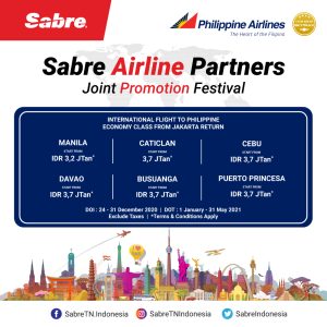 Philippine Airlines Memberikan Harga Special di Akhir Periode Sabre Joint Promotion Festival 2020